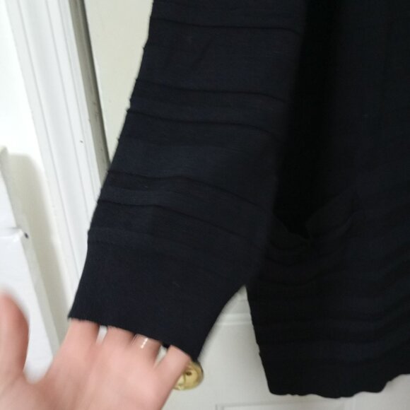 Lane Bryant Womens Plus Size Open Front Cardigan Sweater Long Black With Pockets - Picture 8 of 10